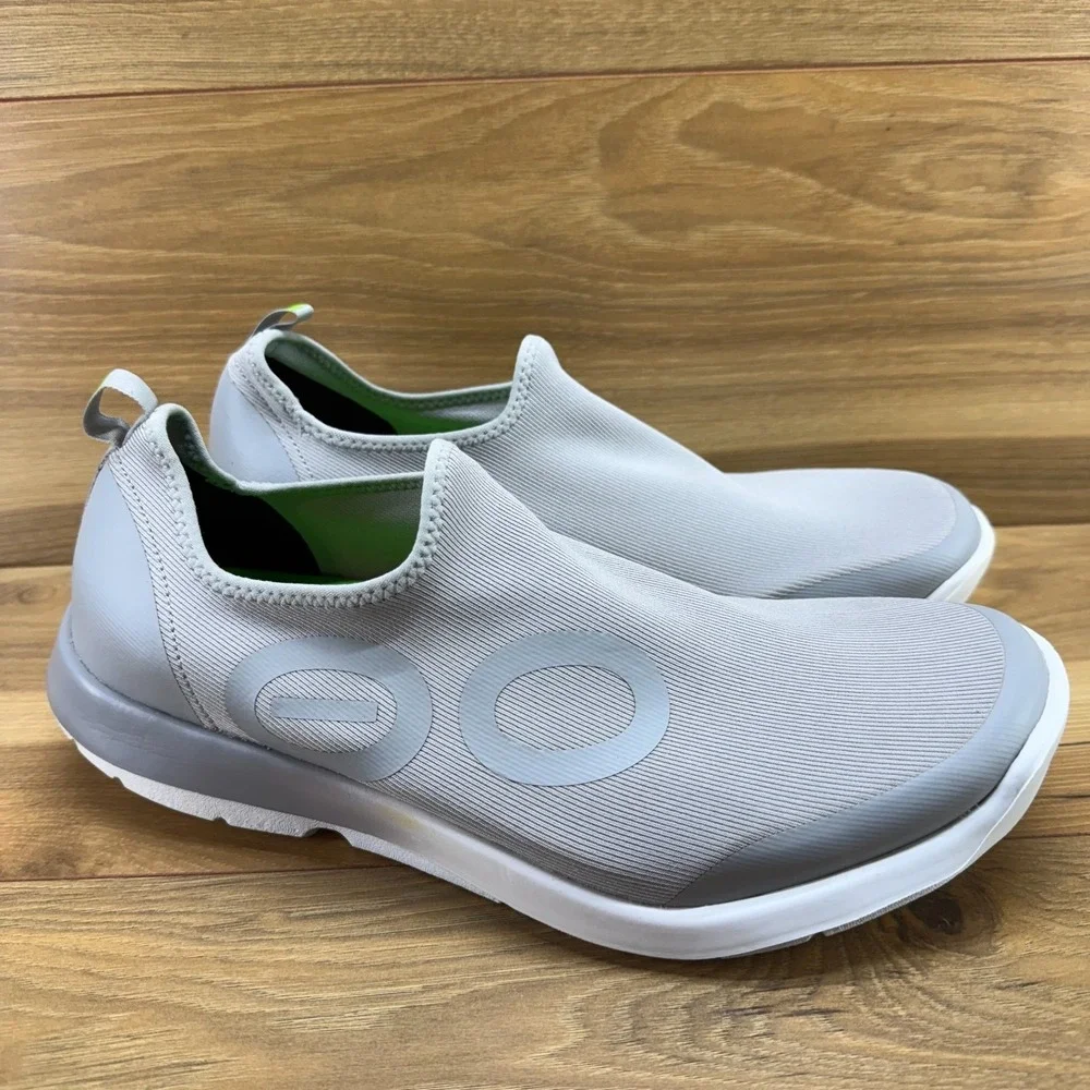 Oofos Oomg Low Gray Grey Recovery Slip On Mens 13 EU 46 Walking Comfort Sneaker
